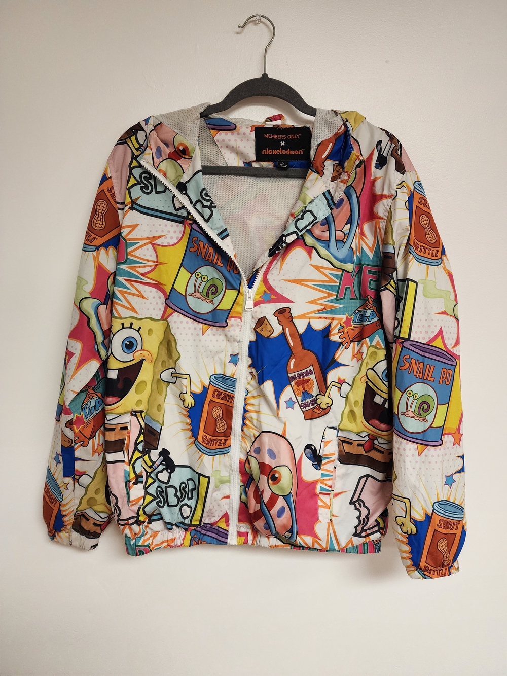 Members Only Multicolor SpongeBob Graphic Bomber Jacket